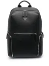 Emporio Armani Logo Backpack In Black