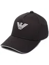 Emporio Armani Logo Baseball Cap In Black