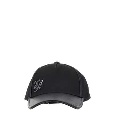 Emporio Armani Logo Baseball Cap In Black