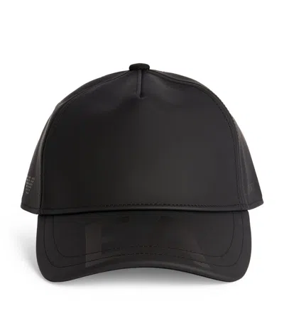 Emporio Armani Logo Baseball Cap In Black