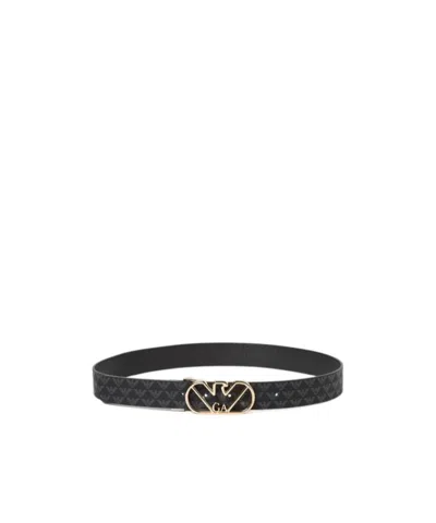 Emporio Armani Logo Belt In Black