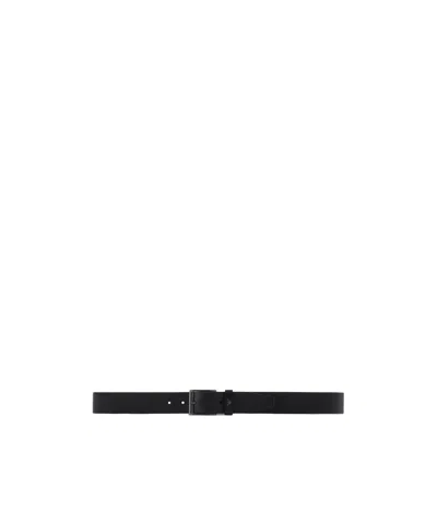 Emporio Armani Logo Belt In Black