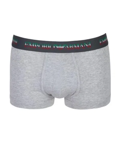 Emporio Armani Logo Boxer Pants In Gray