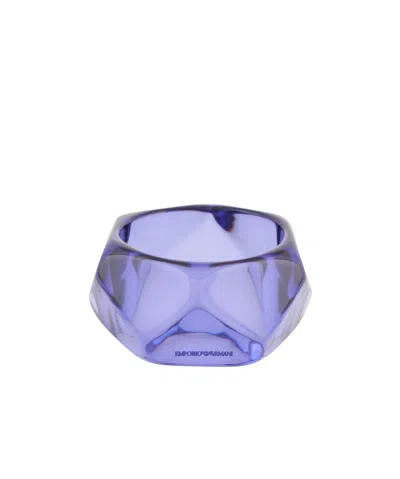 Emporio Armani Logo Bracelet In Purple