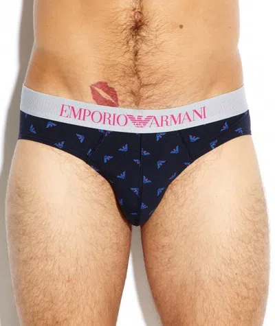 Emporio Armani Logo Briefs In Nude
