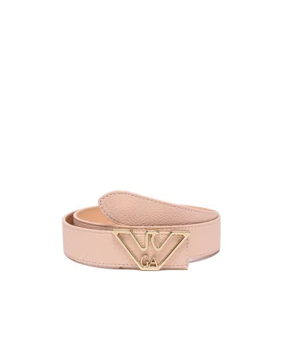 Emporio Armani Logo-buckle Belt In Nude