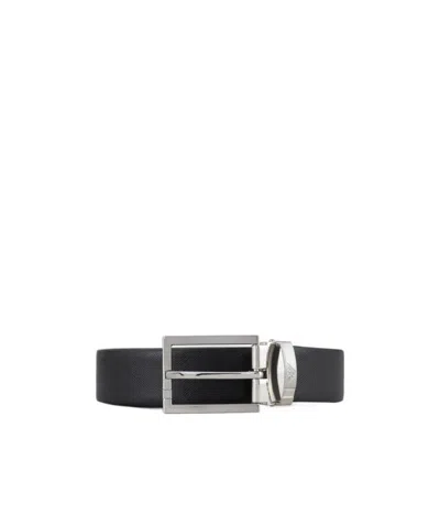 Emporio Armani Logo-buckle Fastened Belt In Black