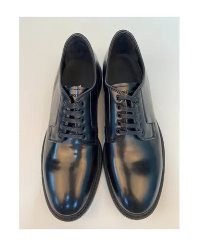 Emporio Armani Logo Business Casual Shoes In Black