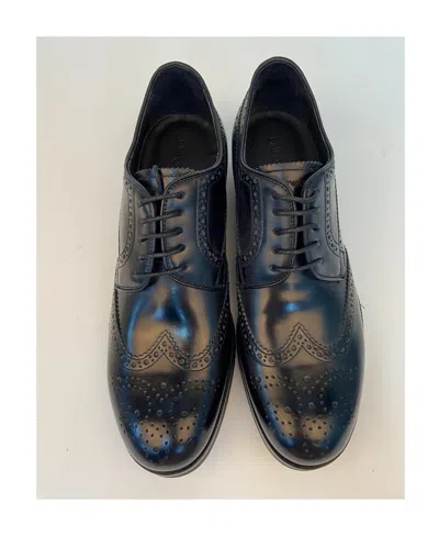 Emporio Armani Logo Business Casual Shoes In Black