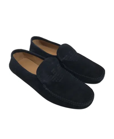 Emporio Armani Logo Business Casual Shoes In Black