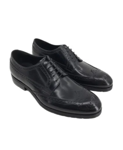 Emporio Armani Logo Business Casual Shoes In Black