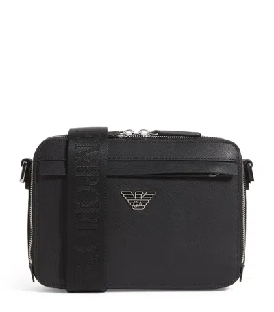 Emporio Armani Logo Camera Cross-body Bag In Black
