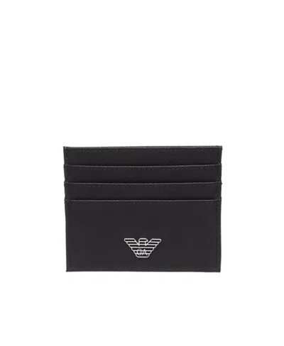 Emporio Armani Logo Card Holder In Black