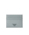 Emporio Armani Faux Leather Bifold Wallet In Gray