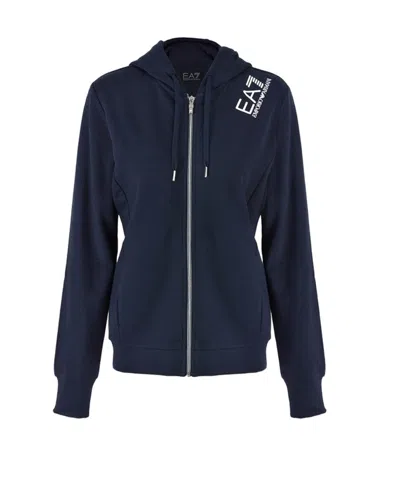 Emporio Armani Logo Casual Jacket In Blue