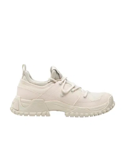 Emporio Armani Logo Casual Sneakers In Nude