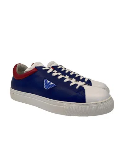 Emporio Armani Logo Casual Sports Shoes In Blue