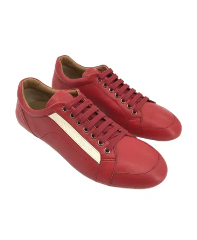 Emporio Armani Logo Casual Sports Shoes In Red
