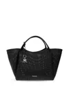 Emporio Armani Logo Charm-detailing Tote Bag In Black
