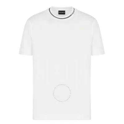 Emporio Armani Official Store Asv Lyocell-blend Jersey T-shirt With Logo On Collar
