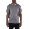 Emporio Armani Logo Collar Asv Lyocell-blend T-shirt In Gray