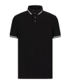 Emporio Armani Classic Piqué Polo Shirt With Polished Collar In Black