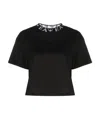 Emporio Armani Logo-neckline T-shirt In Black