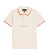 Emporio Armani Logo Contrast Polo Shirt In White