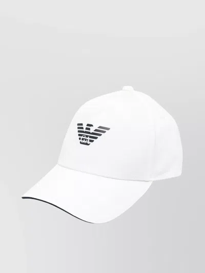 EMPORIO ARMANI LOGO COTTON BASEBALL CAP