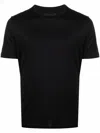 Emporio Armani Logo-embroidered Cotton Blend T-shirt