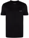 Emporio Armani Logo Cotton Blend T-shirt In Black