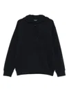 Emporio Armani Logo Cotton Hoodie With Drawstring Hood