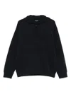 Emporio Armani Logo Cotton Hoodie With Drawstring Hood