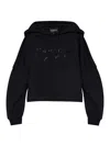 Emporio Armani Logo-print Cotton Hoodie In Black