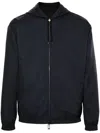 Emporio Armani Reversible Zip-up Hoodie In Blue