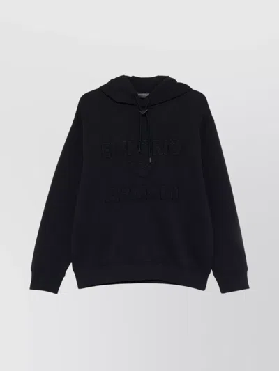 Emporio Armani Logo Cotton Hoodie With Drawstring Hood