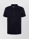 Emporio Armani Logo Cotton Polo Shirt In Black