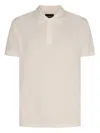 Emporio Armani Capsule Logo Cotton Polo Shirt In Gray