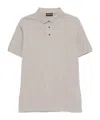 Emporio Armani Light Grey Solid Polo In Neutral