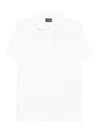Emporio Armani Logo Cotton Polo Shirt In White