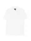Emporio Armani Logo Cotton Polo Shirt In White