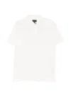 Emporio Armani Logo Cotton Polo Shirt In White