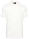 Emporio Armani Logo Cotton Polo Shirt In White