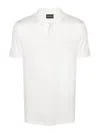 Emporio Armani Logo Embroidered Short-sleeved Polo Shirt In White