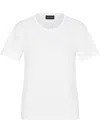 Emporio Armani Rhinestone-embellished Cotton T-shirt In White