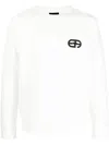 Emporio Armani Men's Logo Cotton Sweatshirt In White