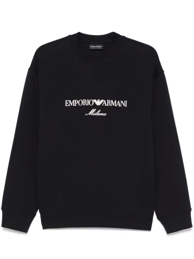 EMPORIO ARMANI EMPORIO ARMANI LOGO COTTON SWEATSHIRT