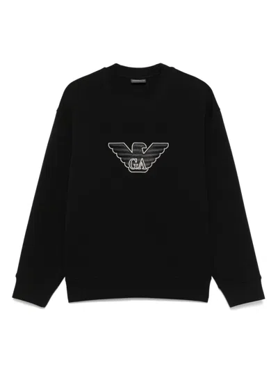Emporio Armani Logo Cotton Sweatshirt In Multi
