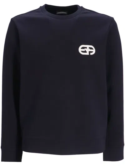 Emporio Armani Logo Cotton Sweatshirt In Multi