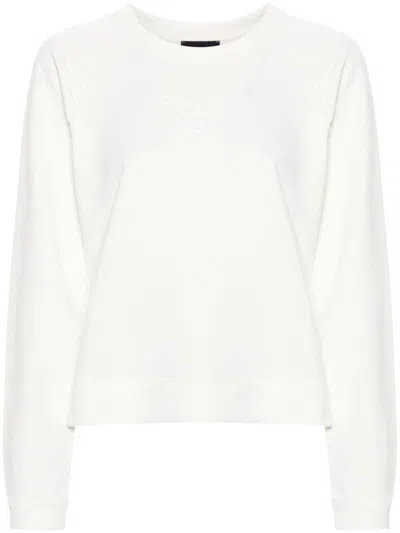 Emporio Armani Logo Cotton Sweatshirt In White